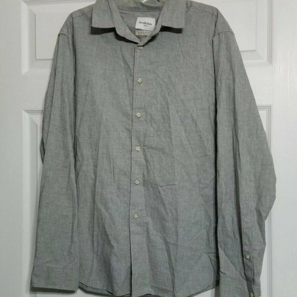 Goodfellow Button Down Dress Shirt ~ XL ~ Gray - Picture 1 of 3